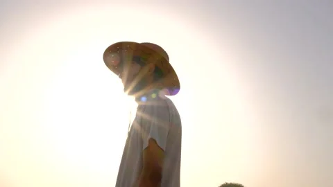 Farmers working in the fields Stock Footage 195412996