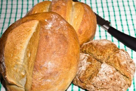 Farmhouse bread Stock Photos