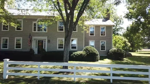 Farmhouse in the Catskill Mountains DRONE Stock Footage 122452136