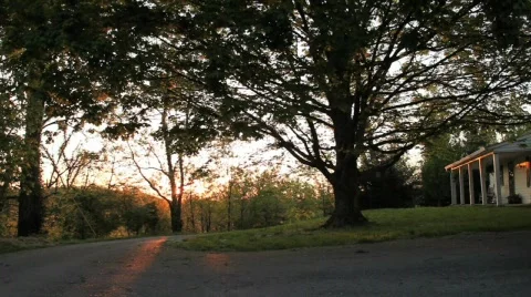 Farmhouse frontyard Stock Footage 726474