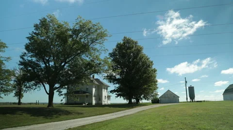 Farmhouse in Iowa Stock Footage 56728154