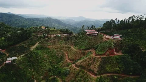 Farmhouse on Mountain Video stock 134586430