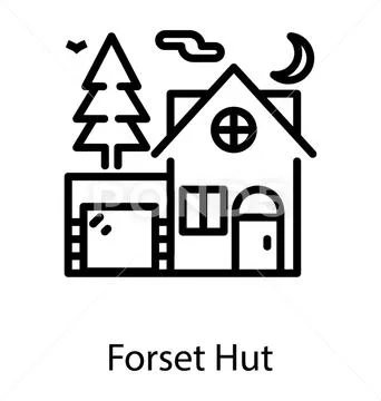Farmhouse Villa Vector Stock Illustration