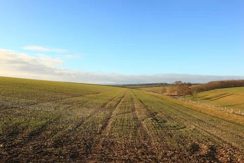 Farming countryside in winter Stock Photos