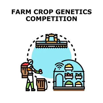 Farming crops genetics competition and agricultural science Stock Illustration