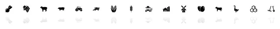 Farming - Flat Vector Icons Stock Illustration