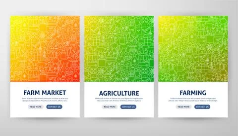 Farming Flyer Concepts Illustrazione stock