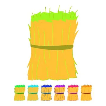 Farming haystack vector cartoon graphic Stockillustratie