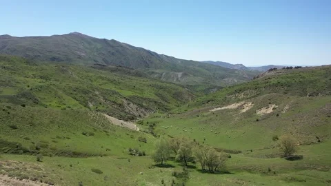 Farming in the hills Stock Footage 294128862