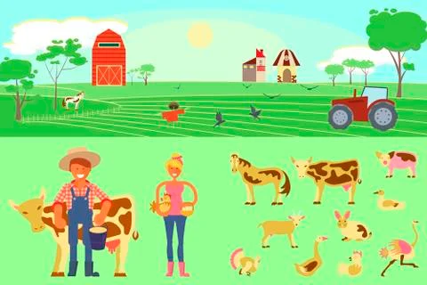 Farming infographic elements Stock Illustration