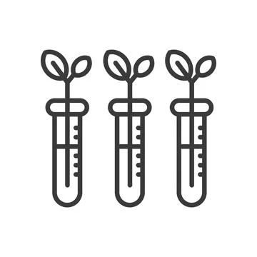 Farming laboratory icon in line design. Farming, laboratory, research 스톡 일러스트