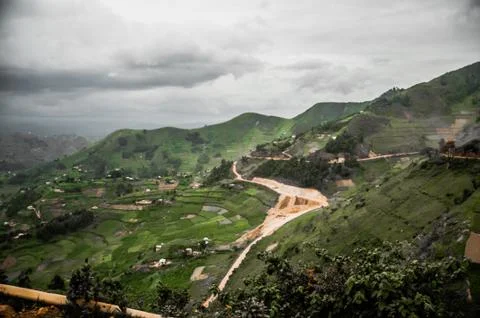 Farming Landscape in the Kibale District Stock Photos