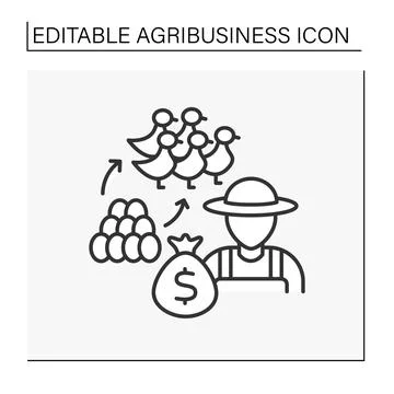 Farming line icon Stock Illustration
