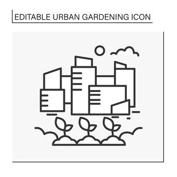 Farming line icon Stock Illustration