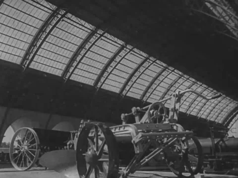 Farming machinery on display Stock Footage 229010966