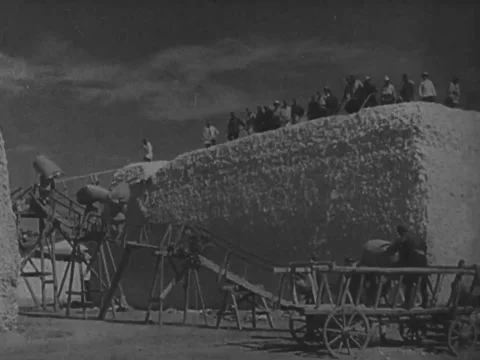 Farming massive cotton bales Stock Footage 229008938