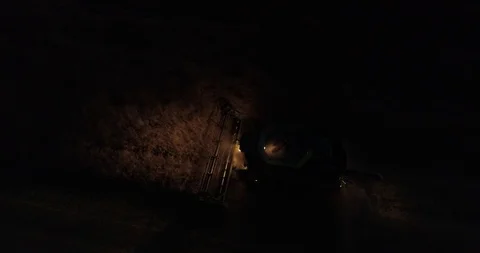 Farming at night Stock Footage 124856663