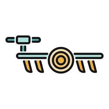 Farming plow machine vector icon for agriculture Stock Illustration
