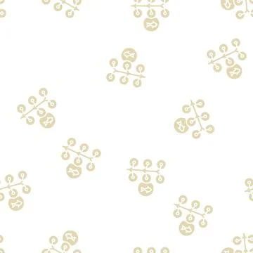 Farming salmon glyph seamless pattern Stock Illustration