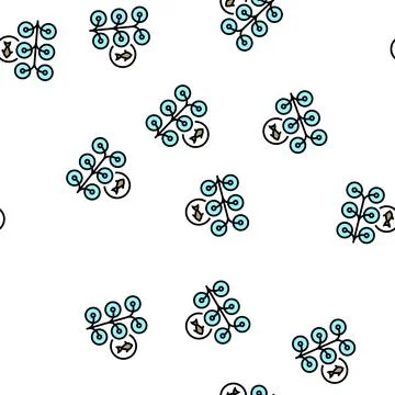 Farming salmon vector seamless pattern Stock Illustration