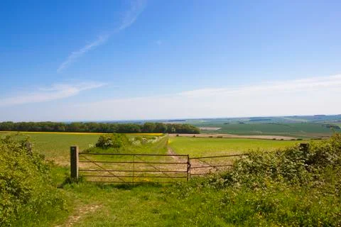 Farming scenery at Sledmere Stock Photos