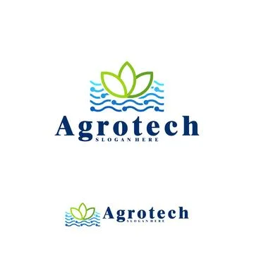 Farming tech logo design vector template, Creative Smart Farming logo conce.. Stock Illustration