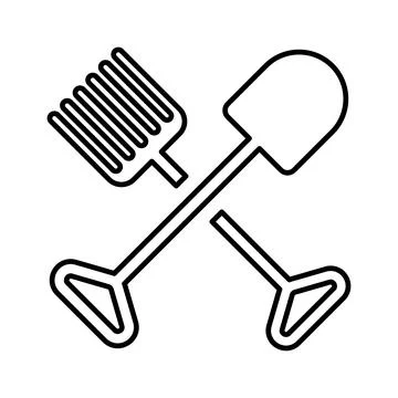 Farming Tools Icon. Line, outline design. Stock Illustration