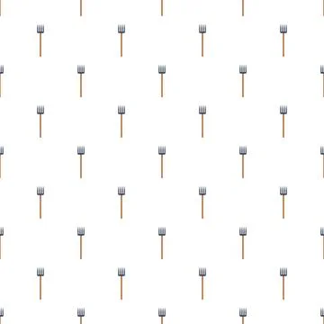 Farming tools pitchforks creating seamless pattern background Stock Illustration