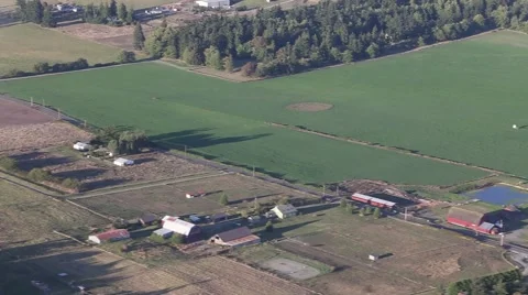 Farming Town from Above 2 Video stock 42198195