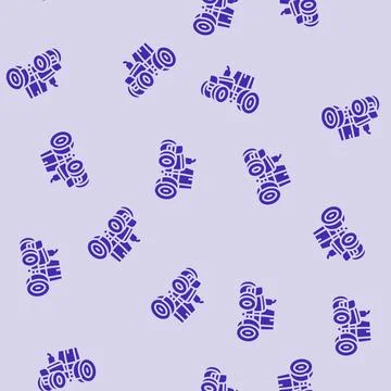 Farming tractor glyph seamless pattern Stock Illustration