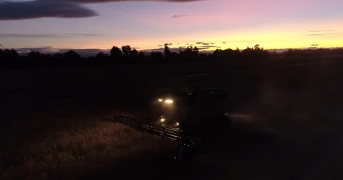 Farming Truck at night Stock Footage 124856526