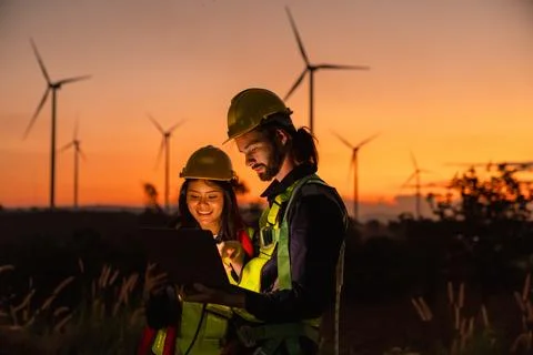 Farming windmills Stock Photos