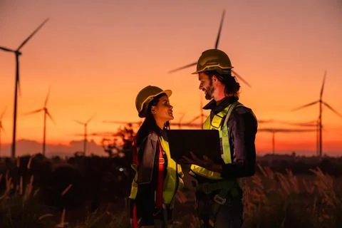 Farming windmills Stock Photos