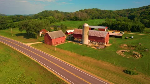 Farmland Cassell WI 库存影片 252149691