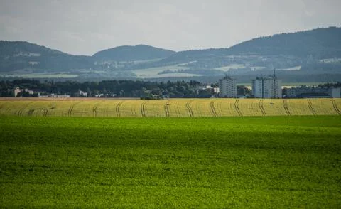 Farmland, grass, fields Stock Photos