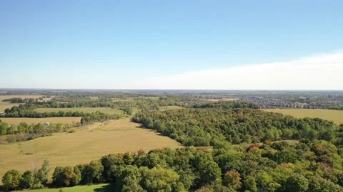 Farmland from the sky Stock Footage 218406381