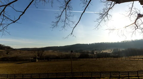 Farmland Stable Time Lapse Stock Footage 65029404