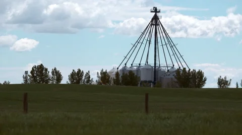 Farmland storage facility Stock Footage 67612344