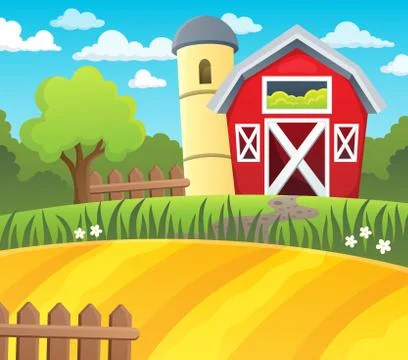 Farmland theme background Stock Illustration