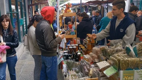 FarmMarketCust Stock Footage 117244199