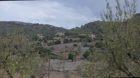 Farms in the suburbs of Cala Mendia Stock Footage 75958252