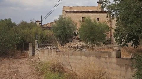 Farms in the suburbs of Cala Mendia Stock Footage 75960595