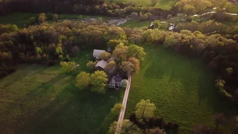 Farmstead at sunset 스톡 동영상 138322363