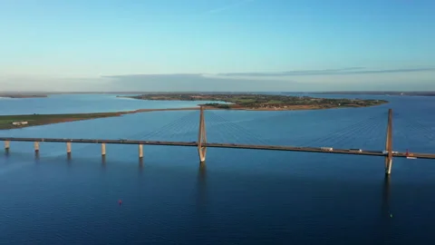 Farø Bridge in Denmark Stock Footage 245482760