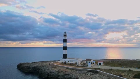 Faro Calan Bosch Menorca Stock Footage 153236788