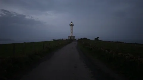 Faro de Lastres. Lastres lighthouse, Spain 스톡 동영상 87654027