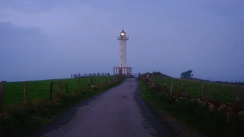 Faro de Lastres. Lastres lighthouse, Spain Video stock 88102092