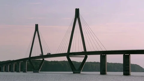 Faroe Bridge Stock Footage 129688046