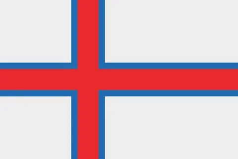 Faroe flag vector icon. Flag of Faroe Islands Stock Illustration