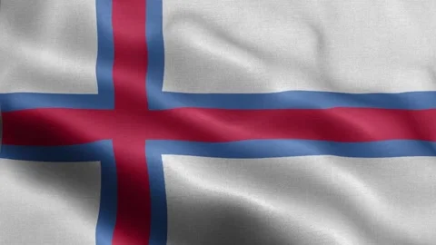 Faroe Island flag Front Stock Footage 318665183